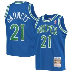 Attraente Delizioso Raffinato Kevin Garnett Minnesota Timberwolves Youth 1995 96 Hardwood Classics Swingman Jersey Blue