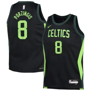 Classico Delizioso Kristaps Porzingis Boston Celtics Nike Youth 2024/25 Swingman Player Jersey City Edition Black