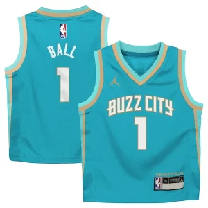 Duraturo LaMelo Ball Charlotte Hornets Jordan Brand Preschool 2023/24 Swingman Replica Jersey City Edition Teal