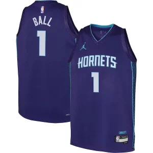 Incantevole Raffinato Eccezionale LaMelo Ball Charlotte Hornets Jordan Brand Youth Swingman Jersey Statement Edition Purple