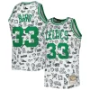 Robusto Larry Bird Boston Celtics 1985/86 Hardwood Classics Doodle Swingman Jersey White