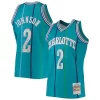 Sofisticato Fascinante Trendy Larry Johnson Charlotte Hornets 1996/97 Hardwood Classics NBA 75th Anniversary Diamond Swingman Jersey Teal