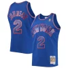 Magnifico Prestigioso Fantastico Larry Johnson New York Knicks 1996/97 Hardwood Classics Swingman Jersey Blue