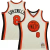 Attraente Carino Ottimo Latrell Sprewell New York Knicks Chainstitch Swingman Jersey Cream
