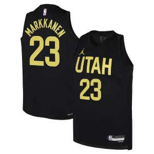 Meraviglioso Splendido Lauri Markkanen Utah Jazz Jordan Brand Youth Swingman Jersey Statement Edition Black