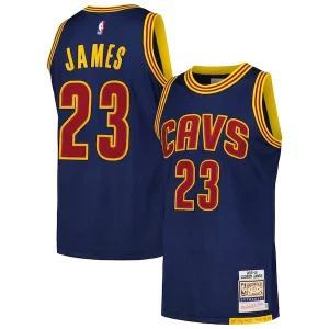 Duraturo Gorgeous LeBron James Cleveland Cavaliers 2015/16 Hardwood Classics Authentic Jersey Navy