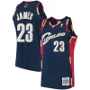 Prestigioso LeBron James Cleveland Cavaliers Hardwood Classics Swingman Jersey Navy