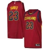 Fascinante Incantevole LeBron James Cleveland Cavaliers Nike Authentic Player Jersey Icon Edition Wine