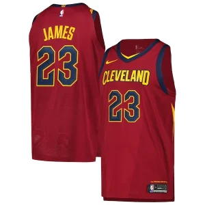 Fascinante Incantevole LeBron James Cleveland Cavaliers Nike Authentic Player Jersey Icon Edition Wine