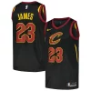 Lussuoso Moderno Cool LeBron James Cleveland Cavaliers Nike Swingman Player Jersey Statement Edition Black
