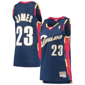 Accattivante Attraente Raffinato LeBron James Cleveland Cavaliers Women's Hardwood Classics Swingman Jersey Navy
