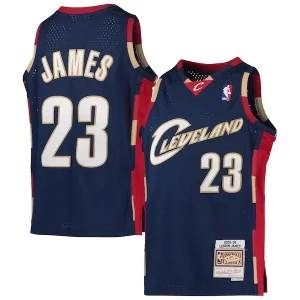 Versatile LeBron James Cleveland Cavaliers Youth 2008 09 Hardwood Classics Swingman Jersey Navy