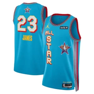 Moderno Accattivante Elegante LeBron James Jordan Brand Unisex 2025 NBA All Star Game Swingman Player Jersey Light Blue