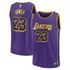 Duraturo LeBron James Los Angeles Lakers 2022/23 Fast Break Replica Jersey Statement Edition Purple