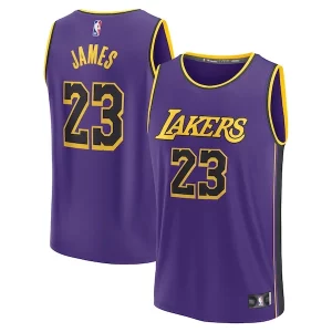 Duraturo LeBron James Los Angeles Lakers 2022/23 Fast Break Replica Jersey Statement Edition Purple