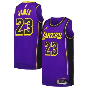 Classico Meraviglioso LeBron James Los Angeles Lakers Jordan Brand Authentic Player Jersey Statement Edition Purple