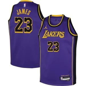Classico Comodo Gorgeous LeBron James Los Angeles Lakers Jordan Brand Youth Performance Swingman Jersey Statement Purple