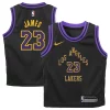 Ottimo Carino Splendido LeBron James Los Angeles Lakers Nike Preschool 2023/24 Swingman Replica Jersey City Edition Black