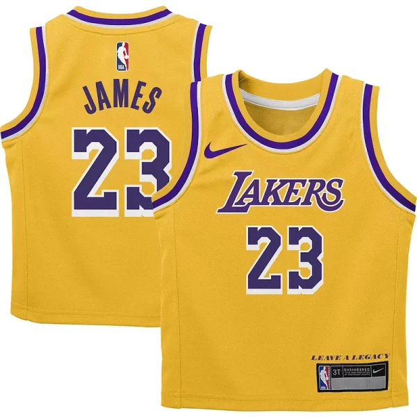 Raffinato LeBron James Los Angeles Lakers Nike Preschool Dri FIT Swingman Player Jersey Icon Edition Gold