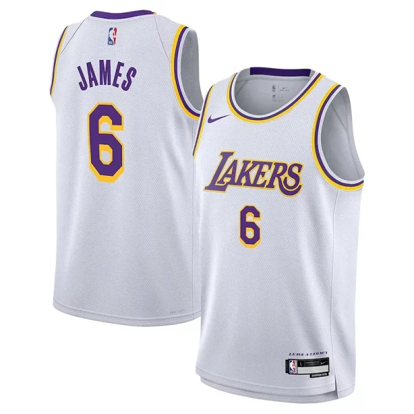 Attraente Delizioso Versatile LeBron James Los Angeles Lakers Nike Youth Performance Swingman Jersey Association Edition White