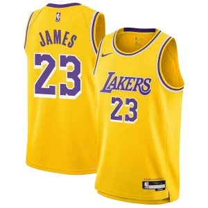 Accattivante Magnifico Classico LeBron James Los Angeles Lakers Nike Youth Swingman Jersey Icon Edition Gold