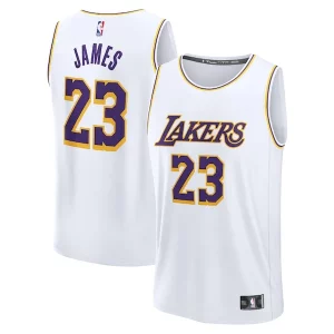Robusto LeBron James Los Angeles Lakers Youth Fast Break Replica Player Jersey Association Edition White