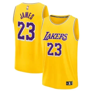 Magnifico Incantevole LeBron James Los Angeles Lakers Youth Fast Break Replica Player Jersey Icon Edition Gold