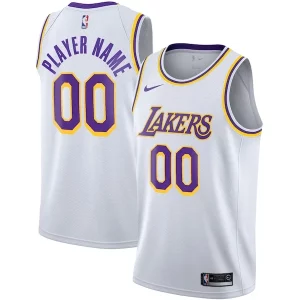 Splendido Carino Attraente Los Angeles Lakers Nike 2020/21 Swingman Custom Jersey Association Edition White