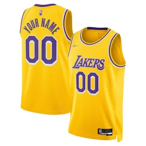 Moderno Carino Los Angeles Lakers Nike 2021/22 Diamond Swingman Custom Jersey Icon Edition Gold