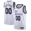 Prestigioso Los Angeles Lakers Nike Unisex 2022/23 Swingman Custom Jersey City Edition White