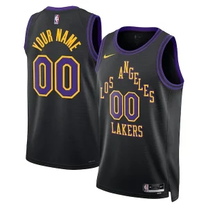 Sofisticato Splendido Los Angeles Lakers Nike Unisex 2023/24 Custom Swingman Jersey Black City Edition