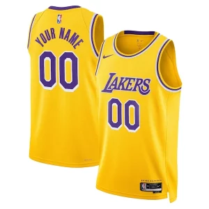 Elegante Classico Robusto Los Angeles Lakers Nike Unisex Swingman Custom Jersey Gold Icon Edition