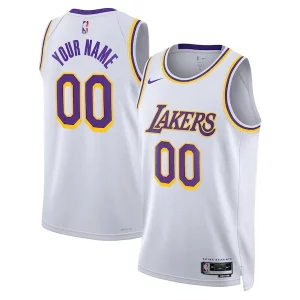 Fantastico Resistente Elegante Los Angeles Lakers Nike Unisex Swingman Custom Jersey White Association Edition