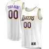 Accattivante Los Angeles Lakers Youth Fast Break Replica Custom Jersey Association Edition White
