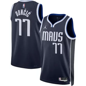 Sofisticato Carino Raffinato Luka Dončić Dallas Mavericks Jordan Brand Unisex Swingman Jersey Statement Edition Navy