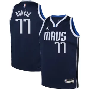 Duraturo Accattivante Luka Doncic Dallas Mavericks Jordan Brand Youth Swingman Jersey Statement Edition Navy