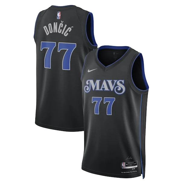 Fantastico Meraviglioso Trendy Luka Dončić Dallas Mavericks Nike Unisex 2023/24 Swingman Jersey Black City Edition