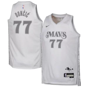 Ottimo Incantevole Elegante Luka Dončić Dallas Mavericks Nike Youth 2024/25 Swingman Player Jersey City Edition White