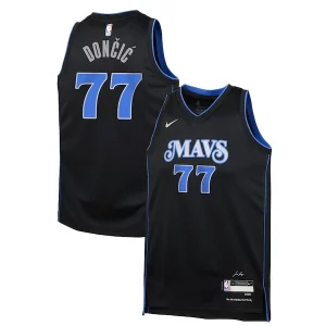 Pratico Fascinante Incantevole Luka Dončić Dallas Mavericks Nike Youth Swingman Replica Jersey City Edition Black