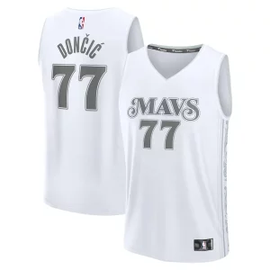 Fascinante Resistente Versatile Luka Dončić Dallas Mavericks Youth 2024/25 Fast Break Player Jersey City Edition White