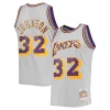 Lussuoso Comodo Magic Johnson Los Angeles Lakers 1984 85 Hardwood Classics Reload 2.0 Throwback Swingman Jersey Gray