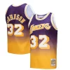 Versatile Magic Johnson Los Angeles Lakers 1984/85 Hardwood Classics Fadeaway Swingman Player Jersey Gold/Purple