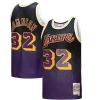 Versatile Magic Johnson Los Angeles Lakers 1984/85 Hardwood Classics Fadeaway Swingman Player Jersey Purple/Black/Gold