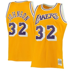 Carino Sofisticato Comodo Magic Johnson Los Angeles Lakers 1984/85 Hardwood Classics Swingman Jersey Gold/Purple