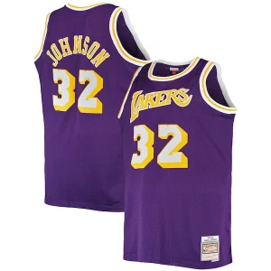 Eccezionale Sofisticato Lussuoso Magic Johnson Los Angeles Lakers Big & Tall 1984/85 Hardwood Classics Swingman Jersey Purple