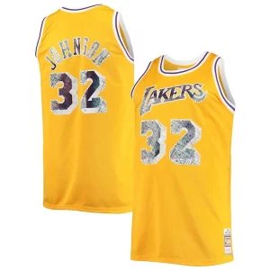 Elegante Gorgeous Raffinato Magic Johnson Los Angeles Lakers Big & Tall 1984/85 NBA 75th Anniversary Diamond Swingman Jersey Gold
