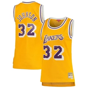Classico Fantastico Moderno Magic Johnson Los Angeles Lakers Women's 1984/85 Hardwood Classics Swingman Jersey Gold