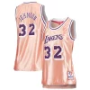 Trendy Magic Johnson Los Angeles Lakers Women's 75th Anniversary Rose Gold 1984 Swingman Jersey Pink