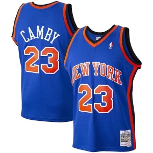 Ottimo Marcus Camby New York Knicks 1998/99 Hardwood Classics Swingman Jersey Blue