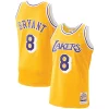 Comodo Duraturo Men's Los Angeles Lakers Kobe Bryant Gold 1996 97 Hardwood Classics Authentic Player Jersey